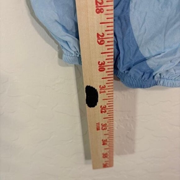 Lotus and Luna Pants Womens Medium Blue Boho Harem Joggers Smocked Waist Rayon - Picture 6 of 6